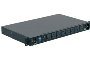 PDU Monitoreable / 8 Salidas NEMA 5-20R / Entrada NEMA 5-15P / Horizontal 1UR / 19 in / 120 Vca / 20 Amp