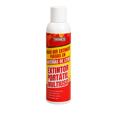 Extintor Aerosol Portátil / Agente Encapsulador Micelar / 250 ml / NFPA 18A / Fuegos Clase A, K y Li / Descarga 35 s / Biodegradable