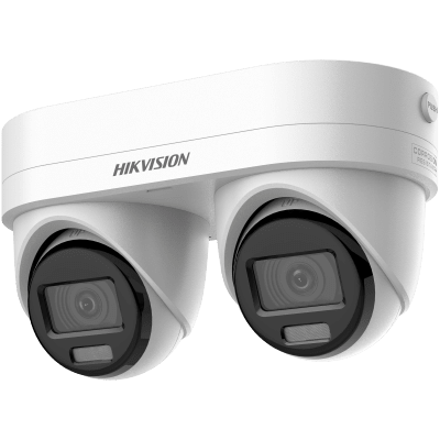 Cámara IP Dual Lente / 4 Megapixel por Sensor / WDR 120 dB / IR 10 m (32.8 ft) / IP67 / IK10 / PoE / Audio Bidireccional