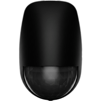 Detector PIR Inalámbrico Interior / 52 Zonas / Rango 15 m (49.2 ft) / Ángulo 85.9° / Inmunidad Mascotas 30 kg / Tri-X Wireless 433 MHz / AES-128 / Batería 5 Años / Negro