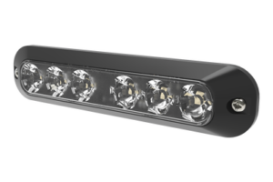 Luz Auxiliar / 6 LEDs Ultra Brillantes / Rojo-Azul / 12-24 VCC / SAE J595 Clase I / 21 Patrones