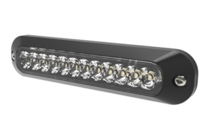 Luz Perimetral / 12 LEDs Ultra Brillantes / Rojo-Azul / 70 Patrones / 12-24 VCC / 6.2" (0.52 ft) x 0.8" (0.07 ft) x 1.4" (0.12 ft)