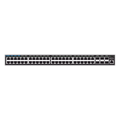 Switch Capa 3 Administrable / 48 Puertos Gigabit + 6 SFP+ 10G / Conmutación 216 Gbps / Montaje Rack 1U