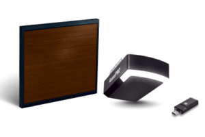KIT COMPLETO Incluye /Puerta D/ Garage / APDOORB 16x8 Pies / Lisa Linea Central / Imitacion madera / Insulada / Interfase ACCESSWIFI / Motor FS1000M / 1/2HP / Fuerte/Silencioso/Luz LED/Motor DC .