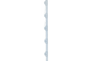 Poste de Paso / Tubo de Acero Galvanizado / Diámetro 1" / Longitud 140 cm / 6 Aisladores / Color Blanco / 1 KG