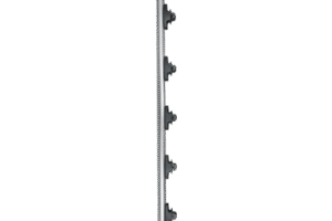 Poste de Paso / Tubo de Acero Galvanizado / Diámetro 1" / Longitud 140 cm / 6 Aisladores / Sin Pintura / 1 KG