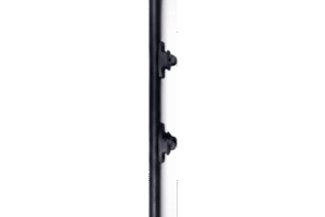 Poste de Paso / Tubo de Acero Galvanizado / Diámetro 1" / Longitud 75 cm / 3 Aisladores / Pintura Negra / Peso 0.5 KG