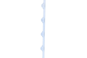 Poste de Paso / Tubo de Acero Galvanizado / Diámetro 1" / Longitud 120 cm / 5 Aisladores / Color Blanco/ Peso 0.9 KG