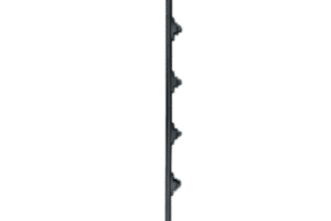 Poste de Paso / Tubo de Acero Galvanizado / Diámetro 1" / Longitud 120 cm / 5 Aisladores / Color Negro / Peso 0.9 KG
