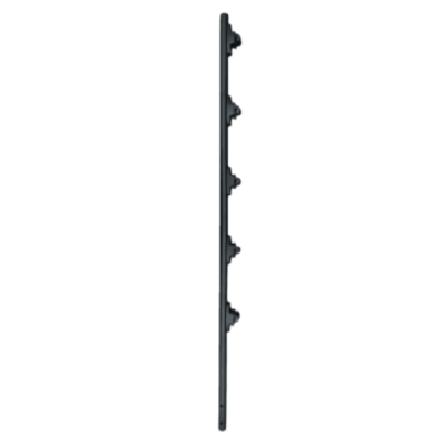 Poste de Paso / Tubo de Acero Galvanizado / Diámetro 1" / Longitud 120 cm / 5 Aisladores / Color Negro / Peso 0.9 KG