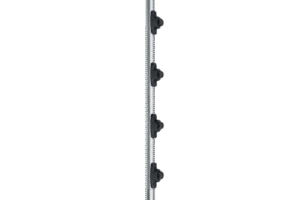 Poste de Paso / Tubo de Acero Galvanizado / Diámetro 1" / Longitud 120 cm / 5 Aisladores / Sin Pintar / Peso 0.9 KG