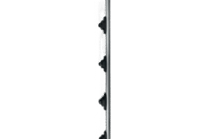 Poste de Paso de Acero Galvanizado / Diámetro 1" / Longitud 100cm / Forma Redonda / 5 Aisladores Integrados / Incluye Tapa / Peso 0.8 KG