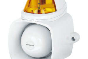 Sirena / Luz Estroboscópica Autónoma / Color Ambar  4 en 1 / IP65 / Uso Interior y Exterior / 12 Vcd / Múltiples Tipos de Notificación / Estroboscópica, de Sirena o de Audio /