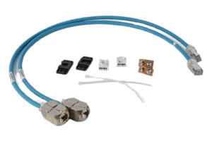 Cable Patch Cord In-Line / Cat6A / Blindado S/FTP / 0.5 m (1.6 ft) / 28 AWG / PoE Tipo 1-4 / CM/LSOH-1 / 2 Piezas