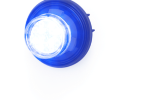 Estrobo LED Oculto / 12 LEDs / Dual Color Azul/Blanco / 12-24 V DC / Bisel Negro / Lente Transparente