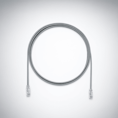 Cable de Parcheo UTP Cat6A, CM/LSZH, Diámetro Reducido (28AWG), Color Gris, 10ft