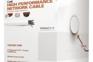 Cable de Red UTP / Cat6+ / Calibre 23 AWG / 152 m (500 ft) / 250 MHz / Gigabit Ethernet / Interior PVC CM / Blanco