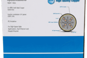 Cable UTP Cat6+ / 305 m (1000 ft) / Calibre 23 AWG / Intemperie / Sin Blindar / Gigabit Ethernet