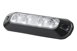 Luz Auxiliar LED / 4 LEDs Bicolor Rojo/Azul / 22 Patrones de Destello / Voltaje Universal 12-24 VCC / Interior y Exterior