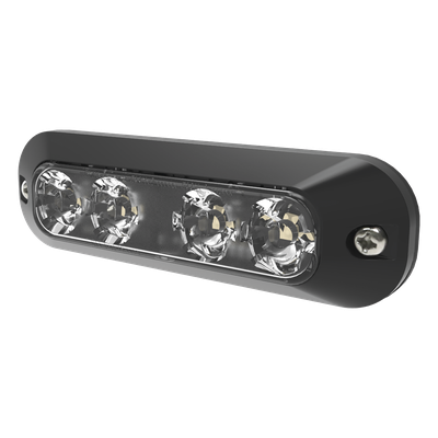 Luz Auxiliar LED / 4 LEDs Bicolor Rojo/Claro / 22 Patrones de Destello / 12-24 VCC / Instalación Interior y Exterior / IP Resistente