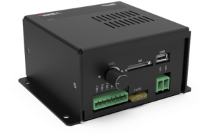 Amplificador de Voz Programable / 5 Mensajes Personalizables / Entrada XLR y Jack 6.3 mm / Salida Balanceada / Ganancia Ajustable / Indicadores LED