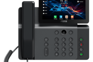 Teléfono IP Empresarial / Pantalla Táctil 7" / Wi-Fi 6 / Bluetooth 5.4 / 20 Líneas SIP / Cámara 1080p / PoE / Material Antibacterial