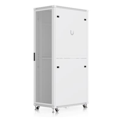 Gabinete de Rack 42U / Acero SPCC / Carga 800 kg (1763.7 lb) Estática / Profundidad Ajustable / Puertas Perforadas / Ruedas con Seguro
