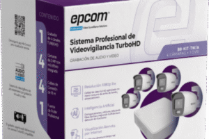 Kit de Videovigilancia TurboHD / 1080p Lite / DVR 4 Canales / 4 Cámaras Bala / Dual Light / Audio Integrado / IP66 / H.265+