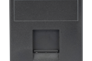 Módulo de Placa Plana / 1 Espacio Jack Keystone / Guardapolvo Integrado / 45 × 45 mm / 8.5 mm Profundidad / Compatible Cajas Teleblock y Ofiblock