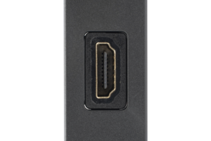 Módulo HDMI / Conector Hembra-Hembra / Full HD y 4K / Acabado Negro / Sistema Modular K45