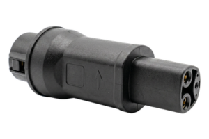 Adaptador de Conector EV / Entrada Tipo 1 (SAE J1772) / Salida NACS / 7 kW / 32 A / 220 V AC / Monofásico / Uso Interior y Exterior