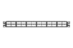 Panel de Parcheo Modular / 48 Puertos / 1 UR / Alta Densidad / Sin Blindaje / Rack 19 Pulgadas