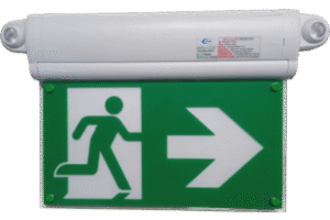 Letrero de Salida con Luz de Emergencia / Borde Iluminado con LEDs Blancos / Pictograma Intercambiable / Montaje Pared-Techo-Lateral / 2 Horas Autonomía