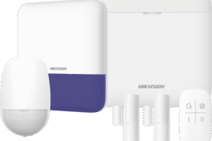 (AX PRO) KIT de Alarma AX PRO / Incluye: 1 Hub con bateria de respaldo / 1 Sensores PIR / 2 Contactos Magnéticos / 1 Control Remoto / 1 Sirena Inalambrica Exterior / WiFi / Compatible con Hik-Connect P2P