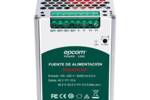 Fuente de Alimentación Industrial DIN Riel / 480 W / Salida 48 VCC 10 A / Eficiencia ≥93% / Carga de Batería / -20°C a 70°C