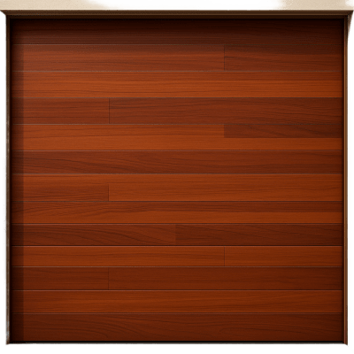 Sección para Puerta de Garage / Panel 18" / Acabado Laminado Premium / Imitación Duela / Café / 16 pies Ancho / Estilo Americano