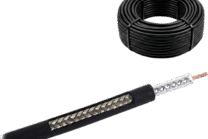 Rollo de 100 Metros de Cable Coaxial Tipo RG-58, LMR-195, Baja Pérdida de 50 Ohms, Conductor de Cobre Sólido