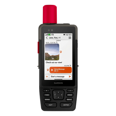 GPS Táctico Multifuncional / Pantalla TFT Transflectiva 3.5" / Multibanda GPS+Galileo+BeiDou+QZSS+IRNSS / Cámaras 5MP+8MP / IP67 MIL-STD-810 / Batería 48h inReach / 64GB