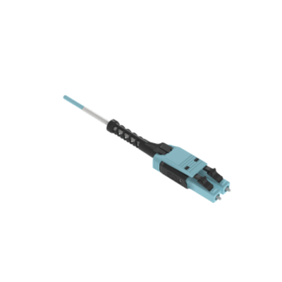 Jumper de Fibra Óptica / Multimodo OM4 50/125 / LC-LC Uniboot Duplex / LSZH / 5 m (16.4 ft) / Color Aqua