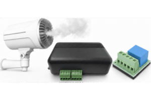 Kit Comunicador 4GLTEM + Generador de Niebla / 4 Entradas y 2 Salidas / 2 Años de Servicio Incluidos / Notificación PUSH e Email / Activación Remota / Cubre 150m³ en 10 Segundos / Contacto Seco