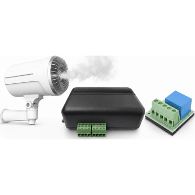 Kit Comunicador 4GLTEM + Generador de Niebla / 4 Entradas y 2 Salidas / 2 Años de Servicio Incluidos / Notificación PUSH e Email / Activación Remota / Cubre 150m³ en 10 Segundos / Contacto Seco